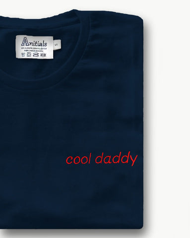 CAMISETA AZUL MARINO "cool daddy"