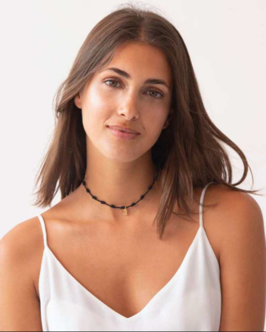 COLLAR NUDOS NEGRO | INICIAL MINI