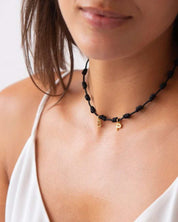 COLLAR NUDOS NEGRO | INICIAL MINI