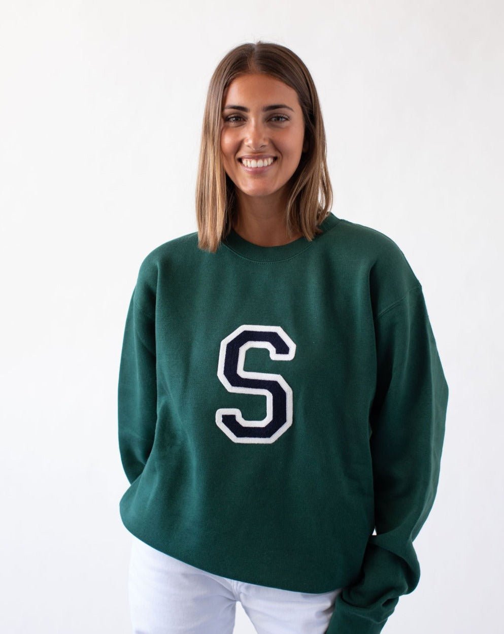 SUDADERA DARK GREEN | INICIAL GRANDE