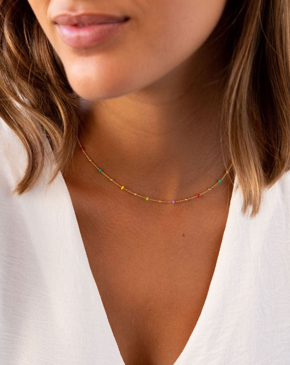 MULTICOLOR BALLS NECKLACE