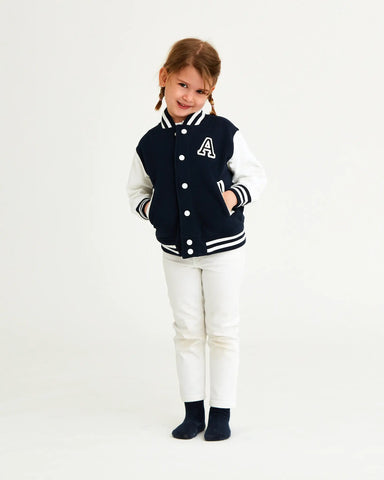 KIDS - COLLEGE JACKET NAVY BLUE | INICIAL MINI