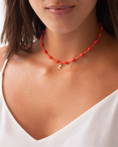 CORAL KNOTS NECKLACE | INITIAL MINI