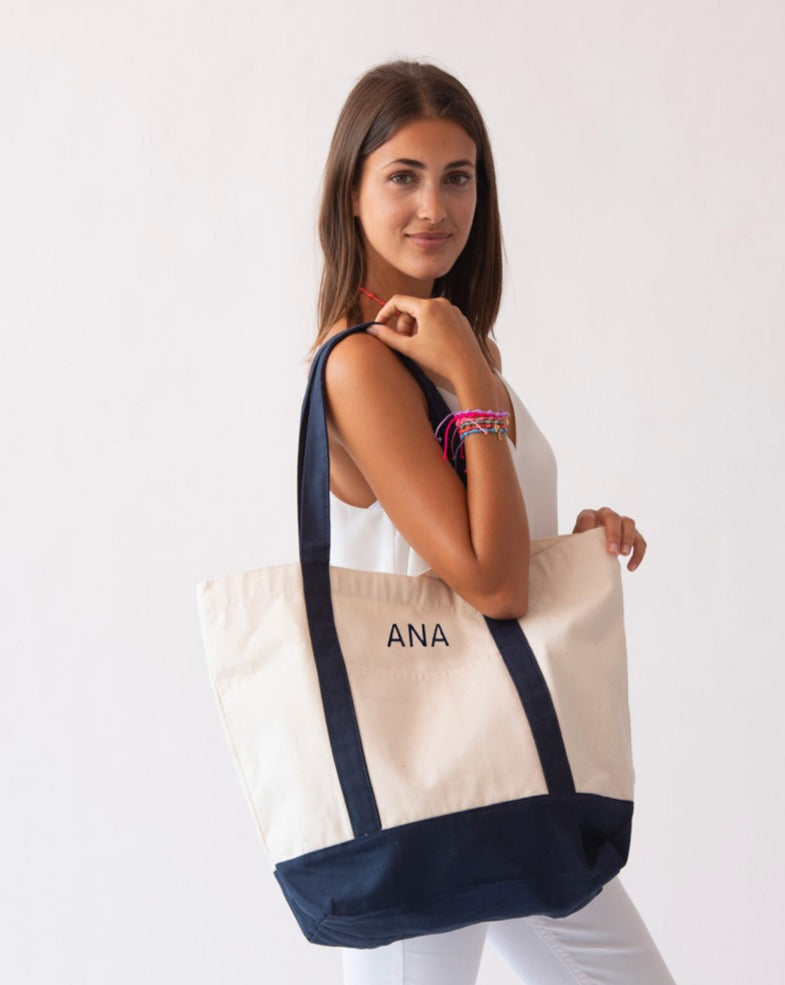 TOTE BAG NAVY | PERSONALIZED