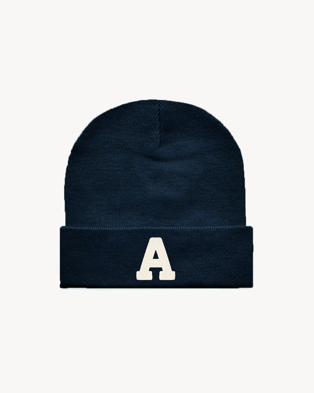 NAVY BLUE HAT | MINI CURLY INITIAL