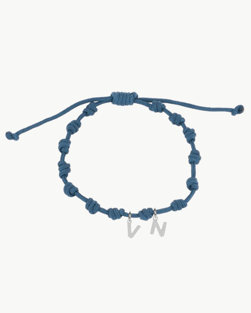 PULSERA NUDOS OCEAN BLUE | INICIAL MINI