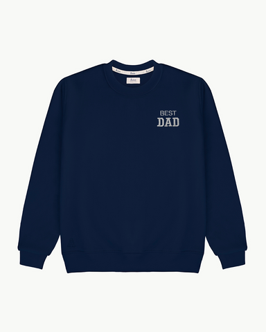 NAVY BLUE SWEATSHIRT | "BEST DAD" EMBROIDERY
