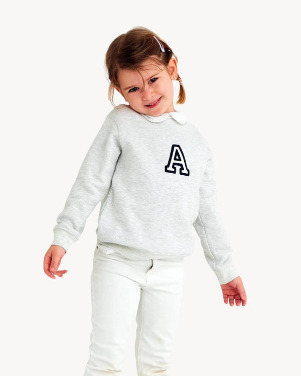 BABIES & KIDS GREY SWEATSHIRT | INITIAL