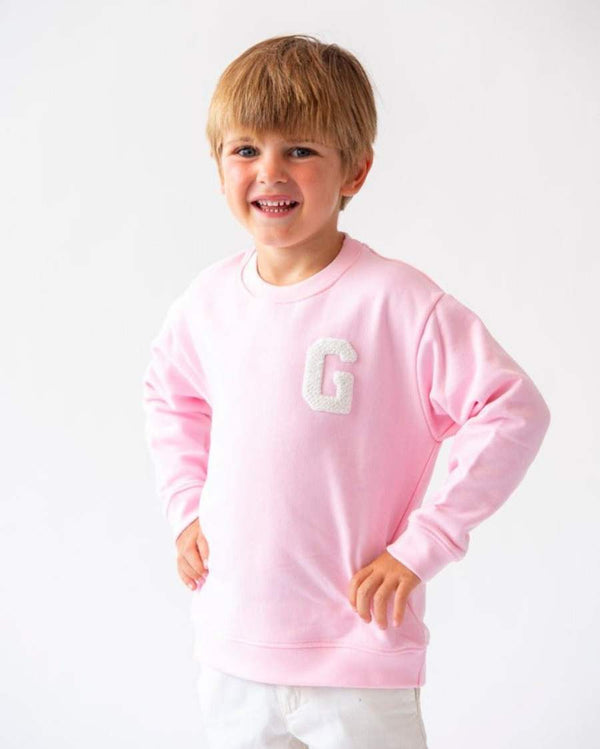 BABIES & KIDS - LIGHT PINK SWEATSHIRT | INITIAL
