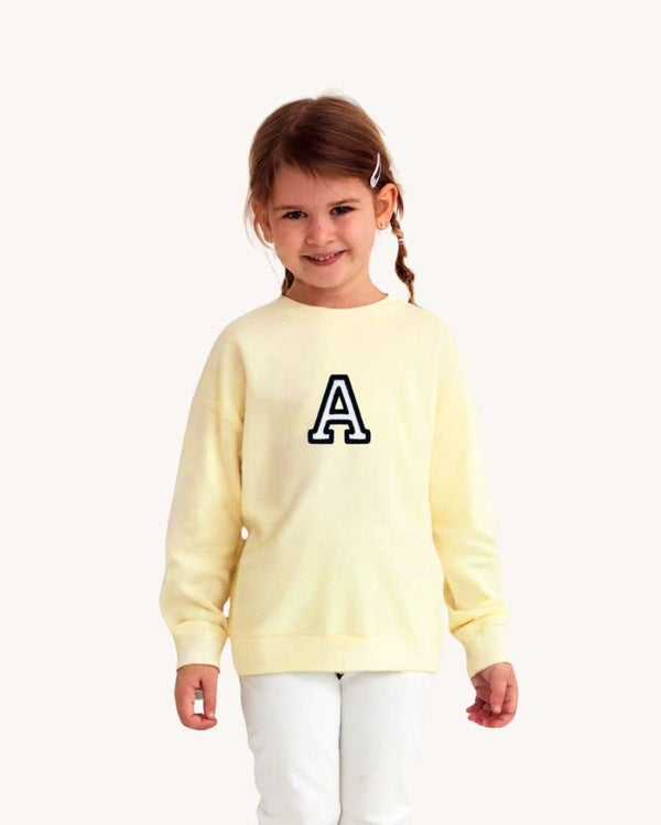 BABIES & KIDS - PASTEL YELLOW SWEATSHIRT | INITIAL