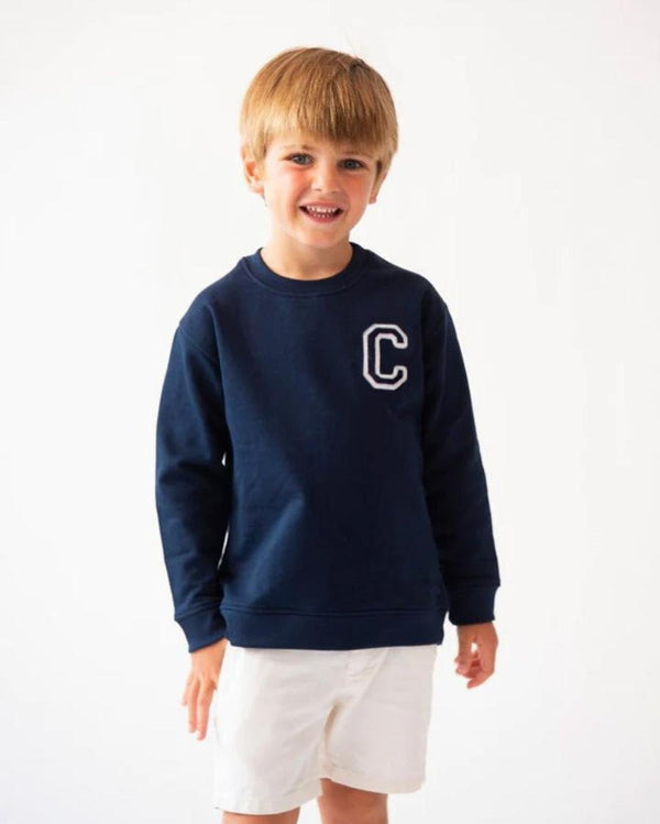 BABIES & KIDS NAVY BLUE SWEATSHIRT | INITIAL