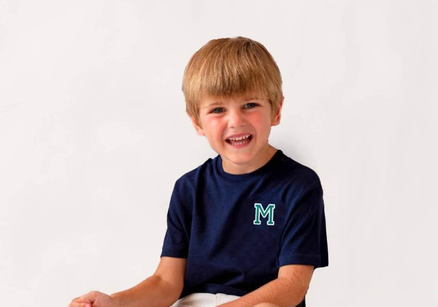 BABIES &amp; KIDS - CAMISETA NAVY BLUE | INICIAL MICRO VERDE