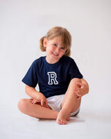BABIES & KIDS - NAVY BLUE T-SHIRT | INITIAL MINI