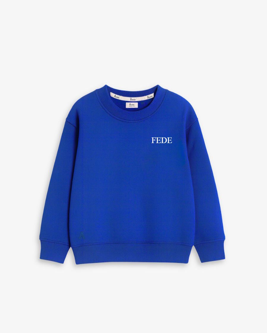 BABIES & KIDS - SUDADERA AZUL ROYAL | BORDADO PERSONALIZADO