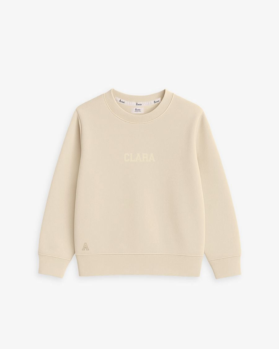 BABIES & KIDS - SUDADERA BEIGE | BORDADO PERSONALIZADO