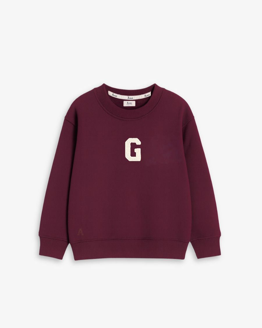 BABIES & KIDS - SUDADERA GRANATE | INICIAL