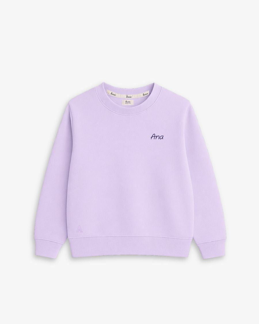 BABIES & KIDS - SUDADERA MALVA | BORDADO PERSONALIZADO