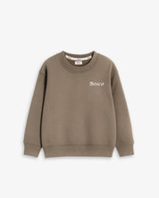 BABIES & KIDS - SUDADERA MARRÓN CHOCOLATE | BORDADO PERSONALIZADO 