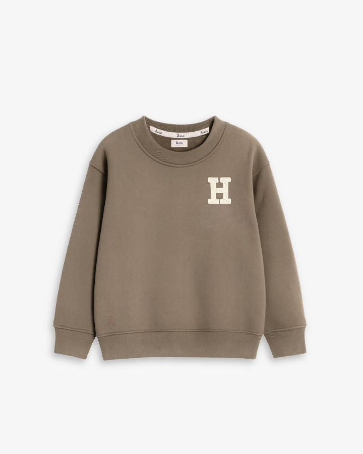 BABIES & KIDS - SUDADERA MARRÓN CHOCOLATE | INICIAL