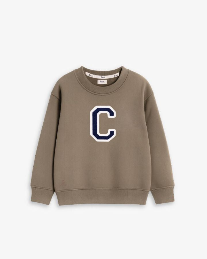 BABIES & KIDS - SUDADERA MARRÓN CHOCOLATE | INICIAL