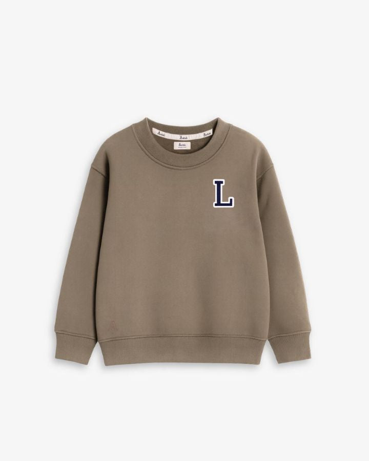 BABIES & KIDS - SUDADERA MARRÓN CHOCOLATE | INICIAL