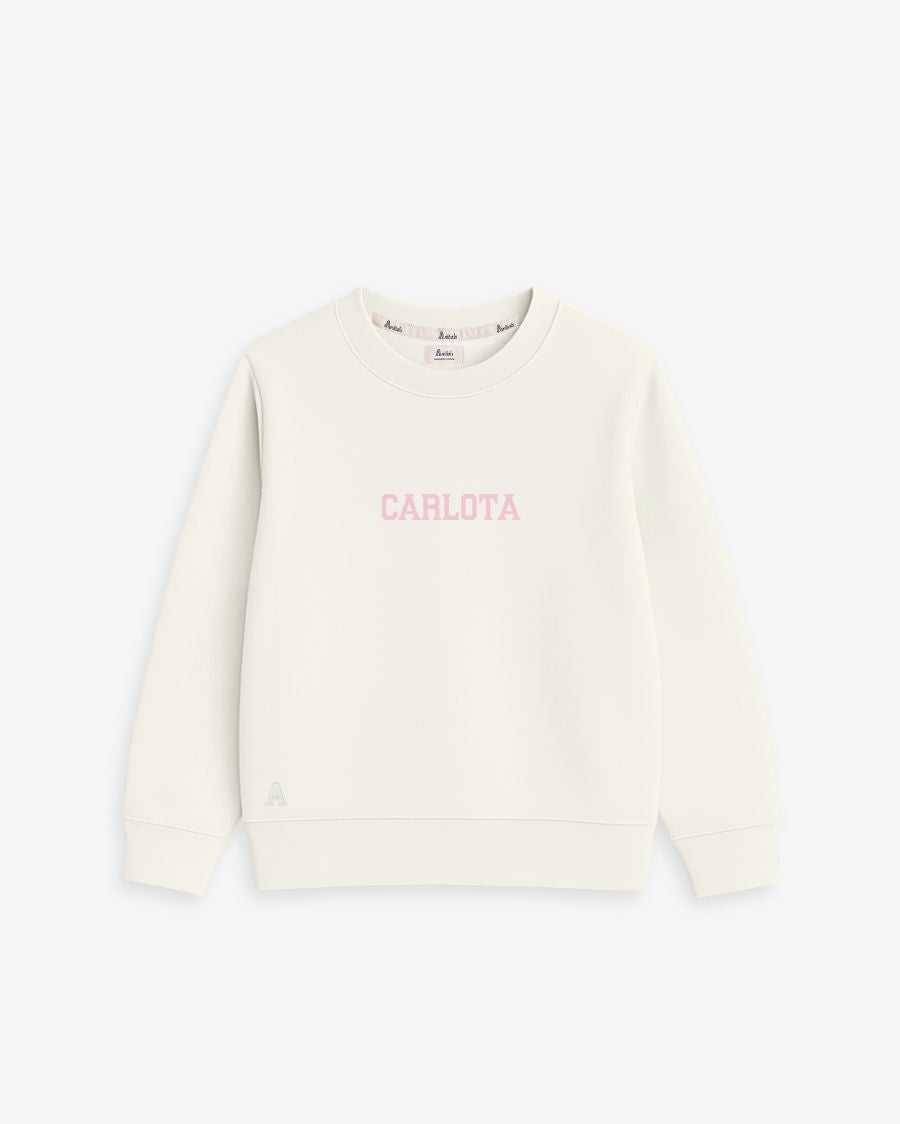 BABIES & KIDS - SUDADERA OFF WHITE | BORDADO PERSONALIZADO