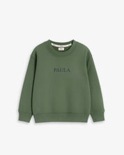 BABIES & KIDS - SUDADERA VERDE OLIVA | BORDADO PERSONALIZADO