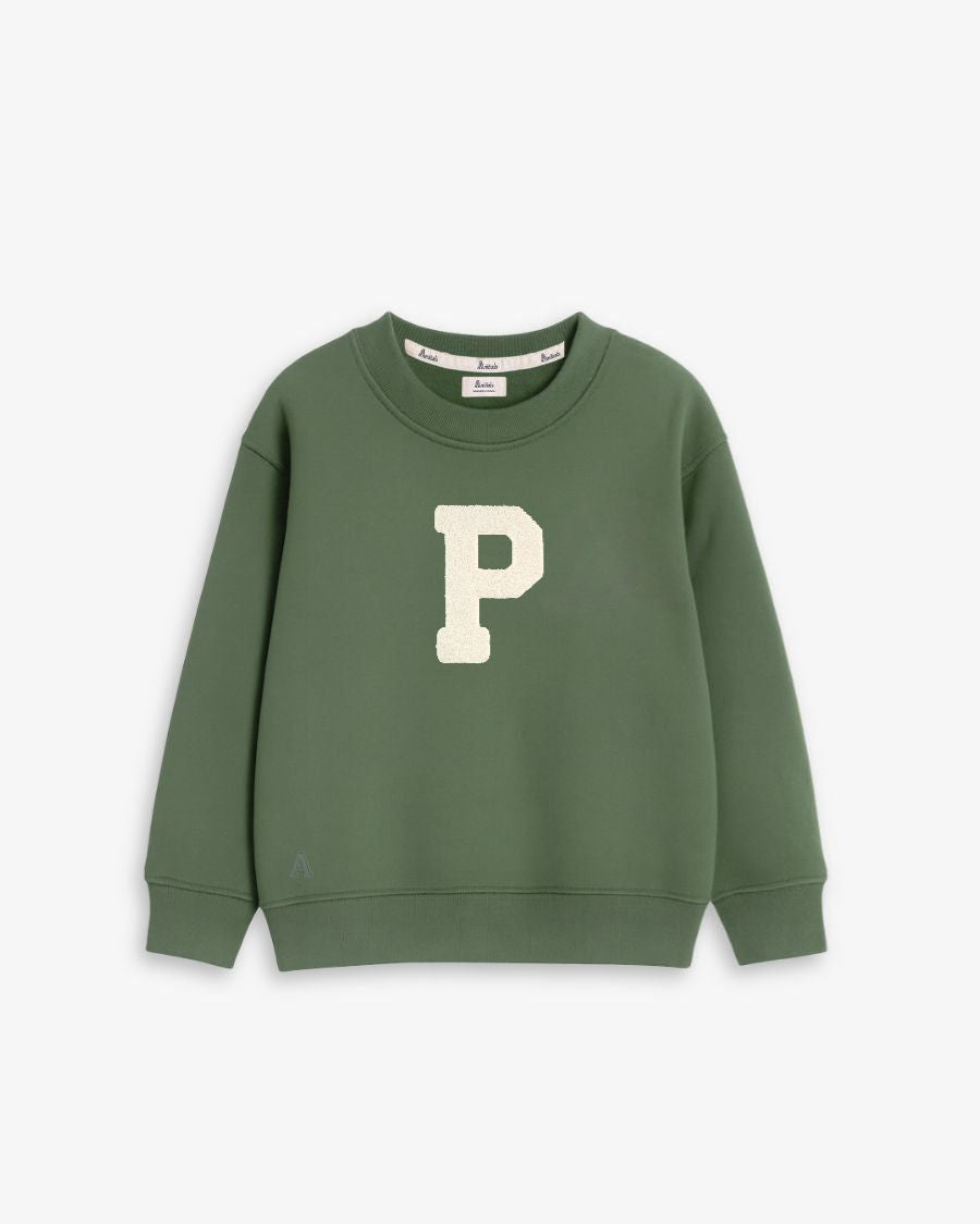 BABIES & KIDS - SUDADERA VERDE OLIVA | INICIAL