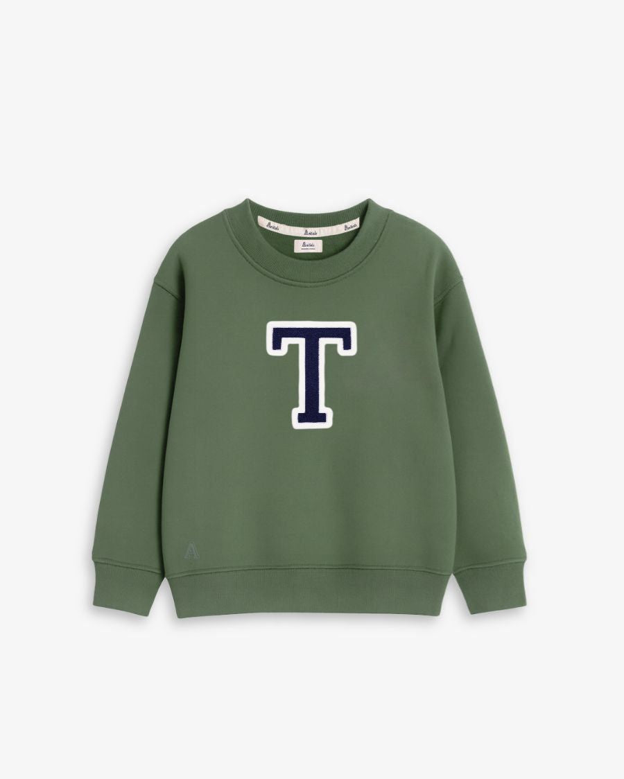 BABIES & KIDS - SUDADERA VERDE OLIVA | INICIAL