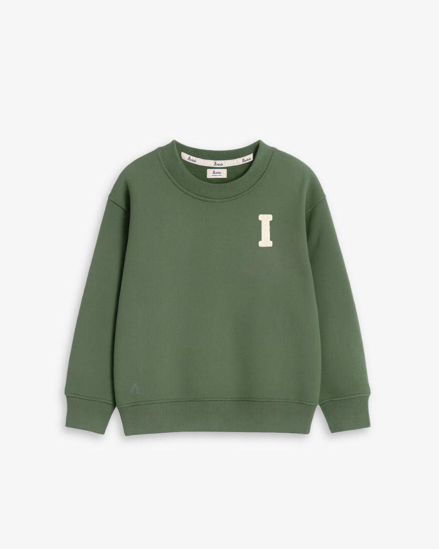 BABIES & KIDS - SUDADERA VERDE OLIVA | INICIAL