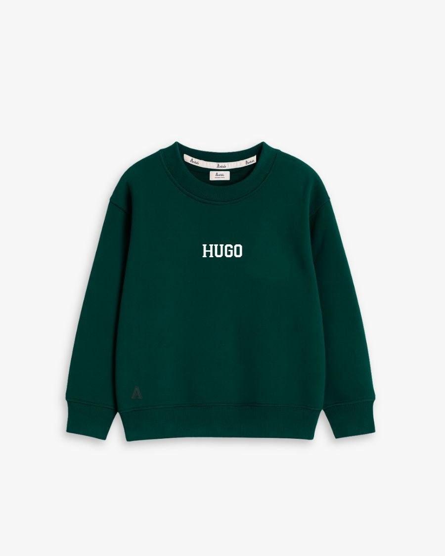 BABIES & KIDS - SUDADERA VERDE OSCURO | BORDADO PERSONALIZADO