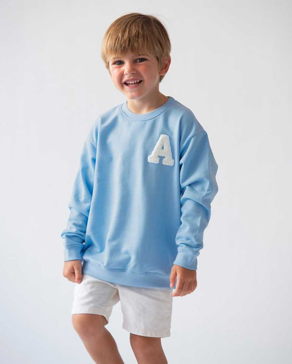 BABIES & KIDS - SKY BLUE SWEATSHIRT | INITIAL
