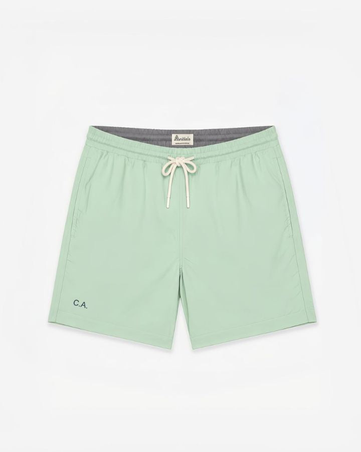 BAÑADOR VERDE AGUA MARINA | BORDADO MINIMALISTA