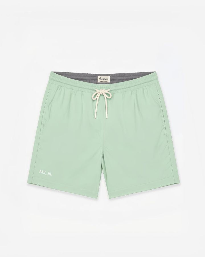 BAÑADOR VERDE AGUA MARINA | BORDADO MINIMALISTA