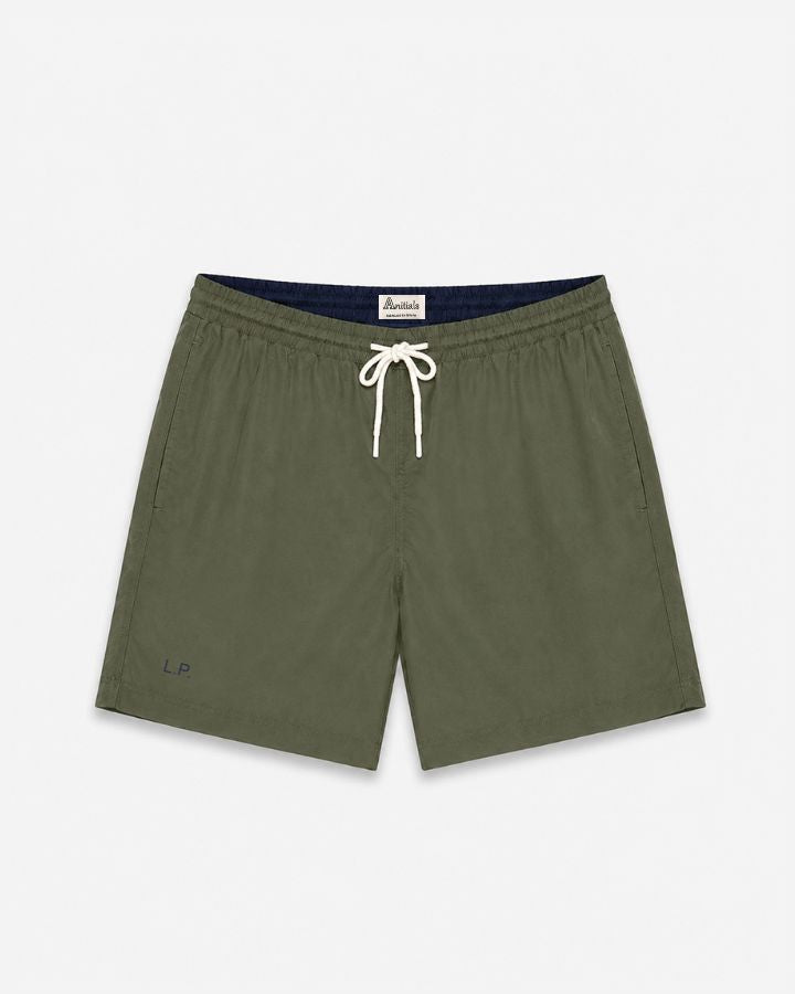 BAÑADOR VERDE OLIVA | BORDADO MINIMALISTA