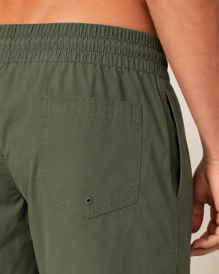 BAÑADOR VERDE OLIVA | BORDADO MINIMALISTA