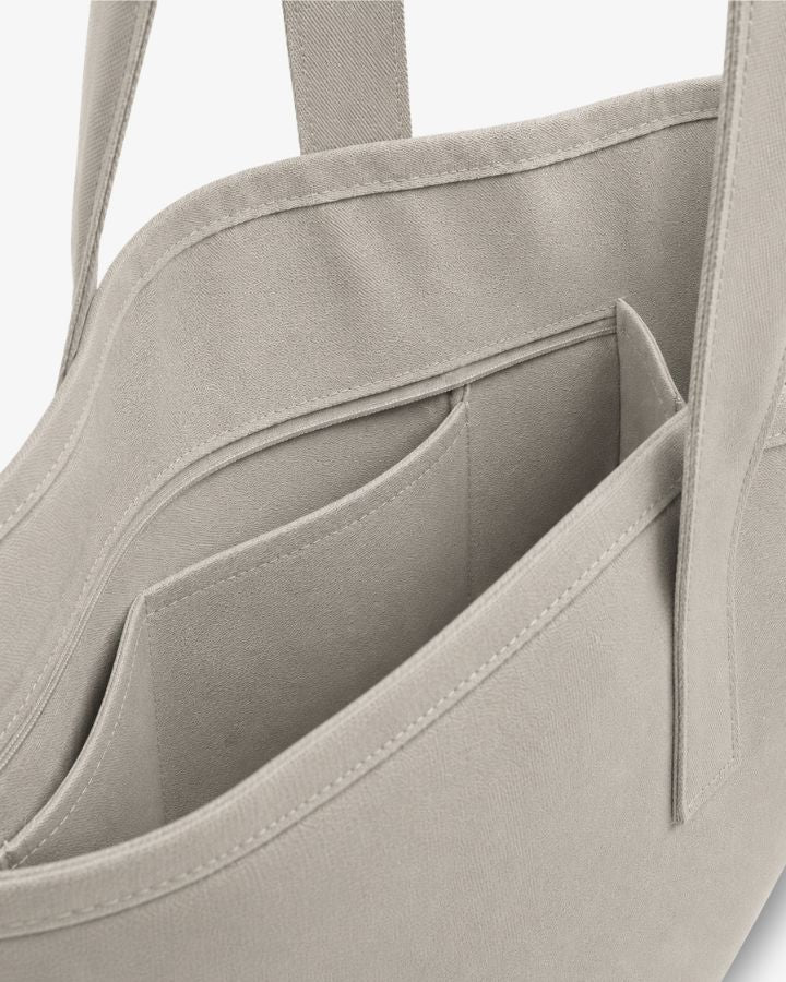 BOLSA MAXI TELA GRIS | BORDADO PERSONALIZADO
