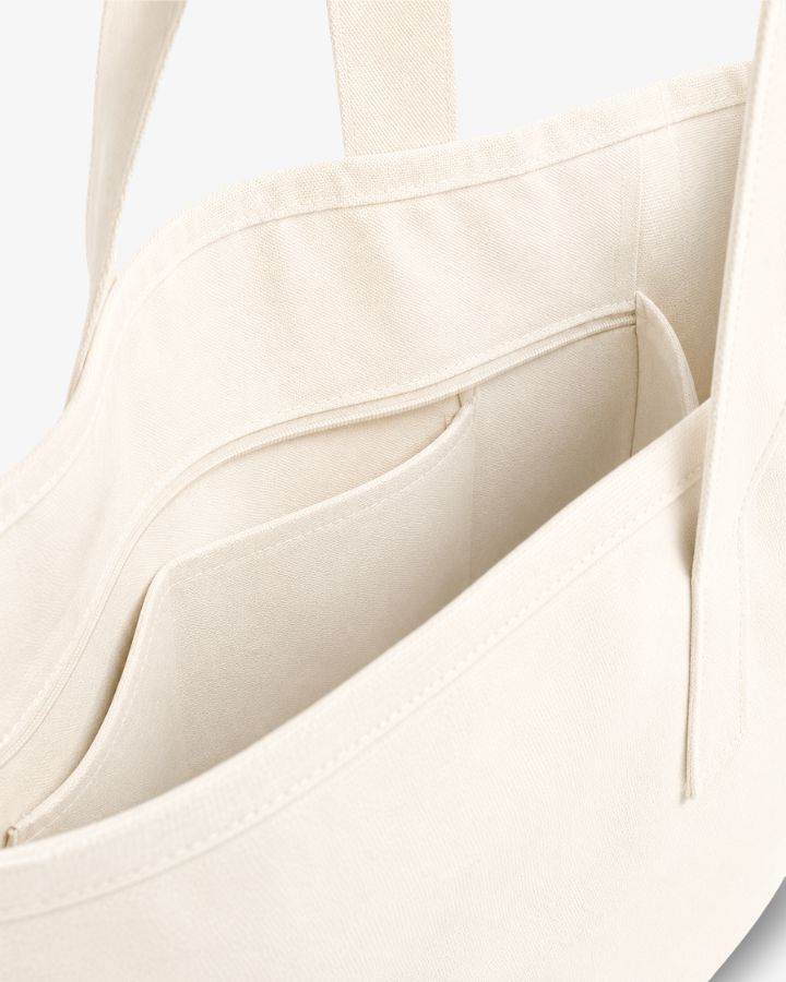 BOLSA MAXI TELA OFF WHITE | BORDADO PERSONALIZADO