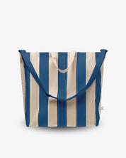 BOLSA MAXI TELA RAYAS NAVY | BORDADO PERSONALIZADO
