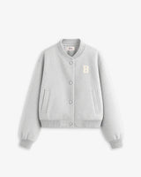 LIGHT GREY BOMBER JACKET