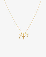 CADENA TRES CRUCES ORO