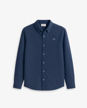 CAMISA AZUL MARINO | BORDADO MINIMALISTA