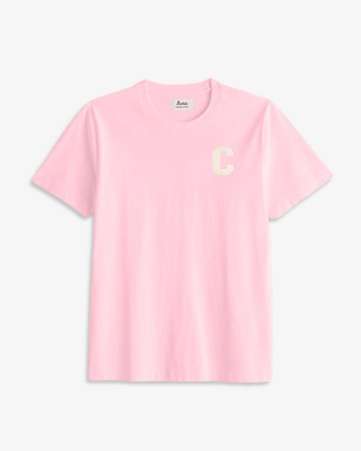 LIGHT PINK T-SHIRT | INITIAL MINI CURL