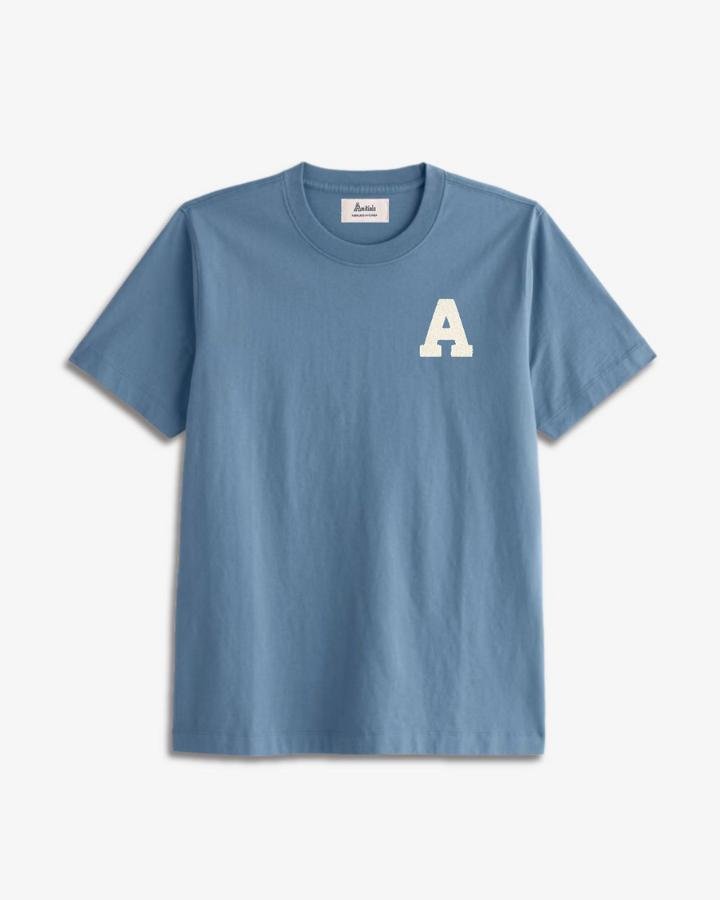 OCEAN BLUE T-SHIRT | INITIAL MINI CURL