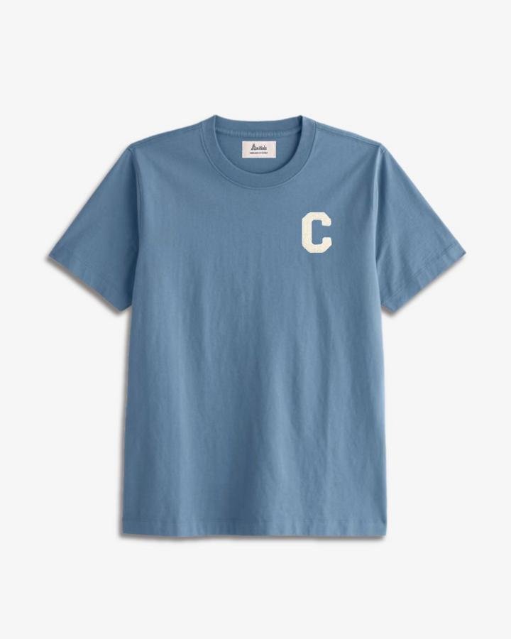 OCEAN BLUE T-SHIRT | INITIAL MINI CURL