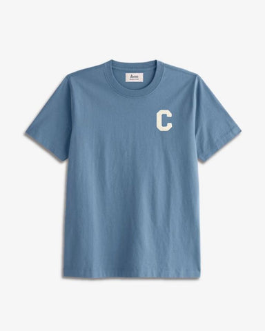 OCEAN BLUE T-SHIRT | INITIAL MINI CURL
