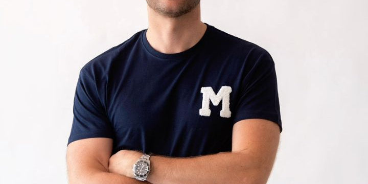 CAMISETA AZUL MARINO | INICIAL MINI RIZO