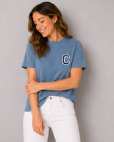 OCEAN BLUE T-SHIRT | INITIAL MINI