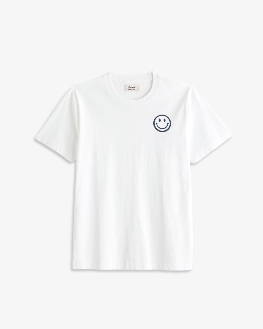 CAMISETA BLANCA | BORDADO SMILE