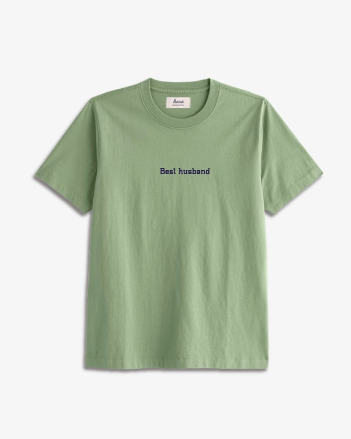 CAMISETA VERDE MOSS | BORDADO PERSONALIZADO